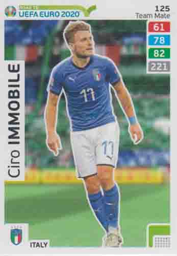 Adrenalyn XL Road to UEFA EURO 2020 #125 Ciro Immobile (Italy)