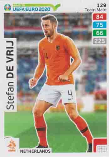 Adrenalyn XL Road to UEFA EURO 2020 #129 Stefan de Vrij (Netherlands)