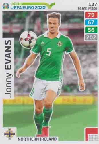 Adrenalyn XL Road to UEFA EURO 2020 #137 Jonny Evans (Northern Ireland)
