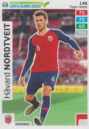Adrenalyn XL Road to UEFA EURO 2020 #146 Håvard Nordtveit (Norway)