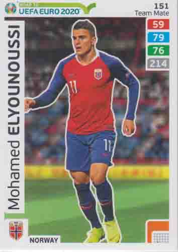 Adrenalyn XL Road to UEFA EURO 2020 #151 Mohamed Elyounoussi (Norway)