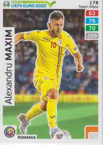 Adrenalyn XL Road to UEFA EURO 2020 #178 Alexandru Maxim (Romania)