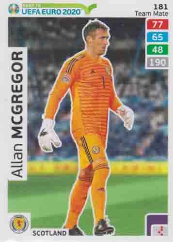 Adrenalyn XL Road to UEFA EURO 2020 #181 Allan McGregor (Scotland)