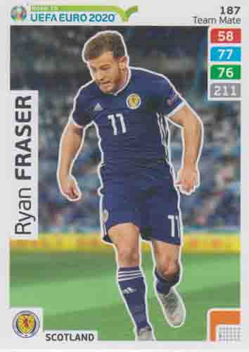 Adrenalyn XL Road to UEFA EURO 2020 #187 Ryan Fraser (Scotland)