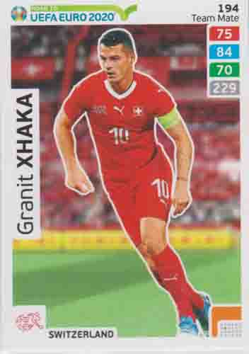 Adrenalyn XL Road to UEFA EURO 2020 #194 Granit Xhaka (Switzerland)