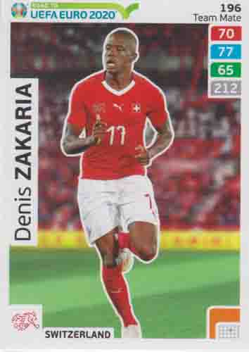 Adrenalyn XL Road to UEFA EURO 2020 #196 Denis Zakaria (Switzerland)