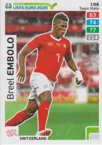 Adrenalyn XL Road to UEFA EURO 2020 #198 Breel Embolo (Switzerland)