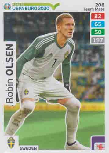Adrenalyn XL Road to UEFA EURO 2020 #208 Robin Olsen (Sweden)
