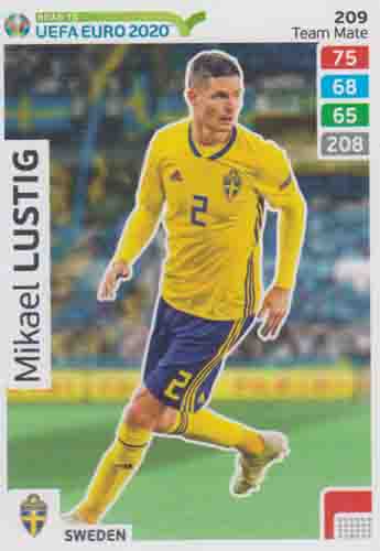 Adrenalyn XL Road to UEFA EURO 2020 #209 Mikael Lustig (Sweden)