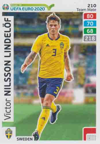 Adrenalyn XL Road to UEFA EURO 2020 #210 Victor Nilsson Lindelöf (Sweden)