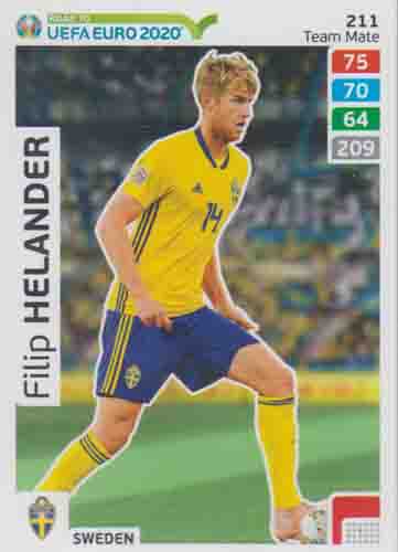 Adrenalyn XL Road to UEFA EURO 2020 #211 Filip Helander (Sweden)
