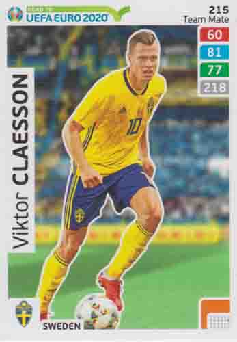 Adrenalyn XL Road to UEFA EURO 2020 #215 Viktor Claesson (Sweden)