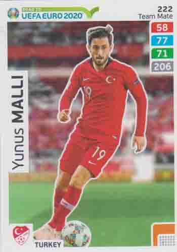 Adrenalyn XL Road to UEFA EURO 2020 #222 Yunnus Malli (Turkey)