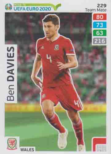 Adrenalyn XL Road to UEFA EURO 2020 #229 Ben Davies (Wales)