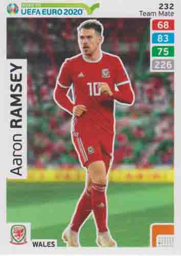 Adrenalyn XL Road to UEFA EURO 2020 #232 Aaron Ramsey (Wales)
