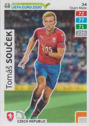 Adrenalyn XL Road to UEFA EURO 2020 #034 Tomáš Souček (Czech Republic)