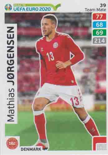 Adrenalyn XL Road to UEFA EURO 2020 #039 Mathias Jørgensen (Denmark)