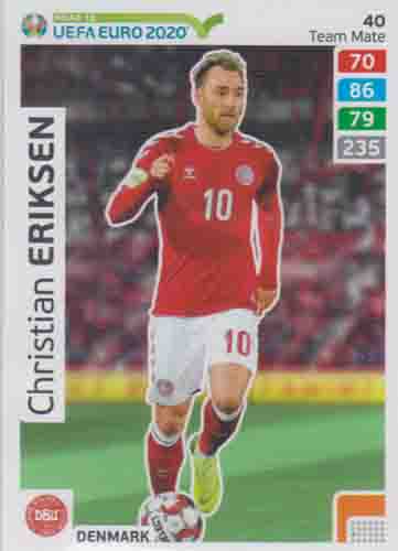 Adrenalyn XL Road to UEFA EURO 2020 #040 Christian Eriksen (Denmark)