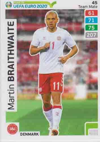 Adrenalyn XL Road to UEFA EURO 2020 #045 Martin Braithwaite (Denmark)
