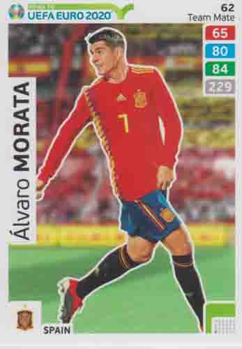 Adrenalyn XL Road to UEFA EURO 2020 #062 Alvaro Morata (Spain)