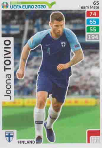 Adrenalyn XL Road to UEFA EURO 2020 #065 Joona Toivio (Finland)