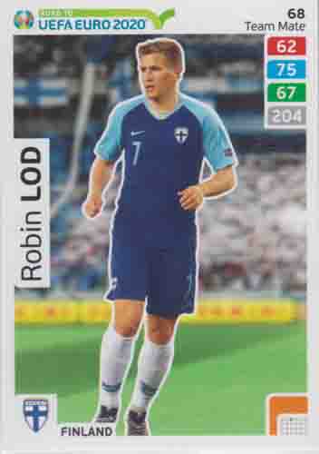 Adrenalyn XL Road to UEFA EURO 2020 #068 Robin Lod (Finland)