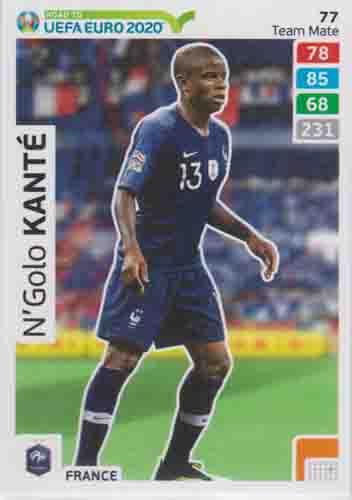 Adrenalyn XL Road to UEFA EURO 2020 #077 N'Golo Kanté (France)