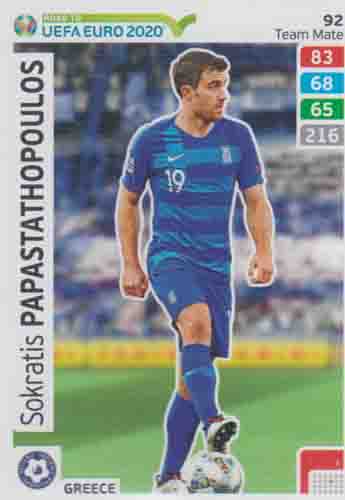 Adrenalyn XL Road to UEFA EURO 2020 #092 Sokratis Papastathopoulos (Greece)