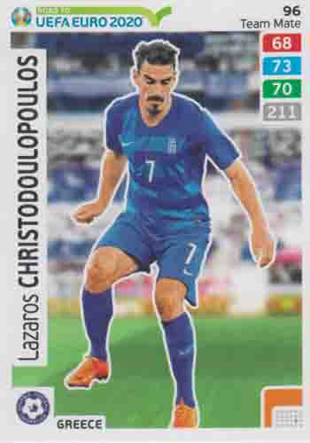 Adrenalyn XL Road to UEFA EURO 2020 #096 Lazaros Christodoulopoulos (Greece)