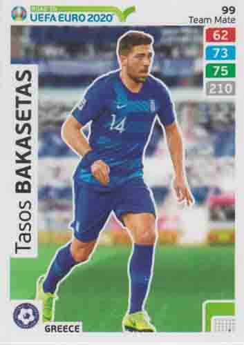 Adrenalyn XL Road to UEFA EURO 2020 #099 Tasos Bakasetas (Greece)