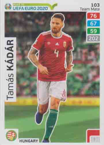 Adrenalyn XL Road to UEFA EURO 2020 #103 Tamás Kádár (Hungary)