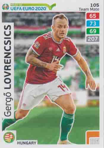 Adrenalyn XL Road to UEFA EURO 2020 #105 Gergő Lovrencsics (Hungary)