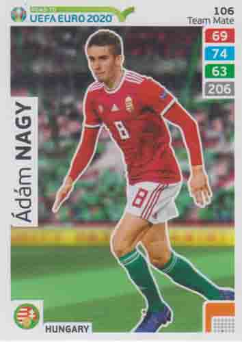 Adrenalyn XL Road to UEFA EURO 2020 #106 Ádám Nagy (Hungary)