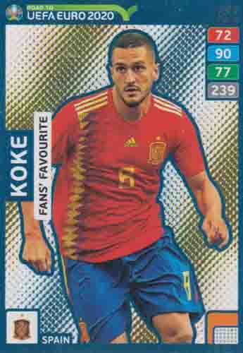 Adrenalyn XL Road to UEFA EURO 2020 #245 Koke (Spain)