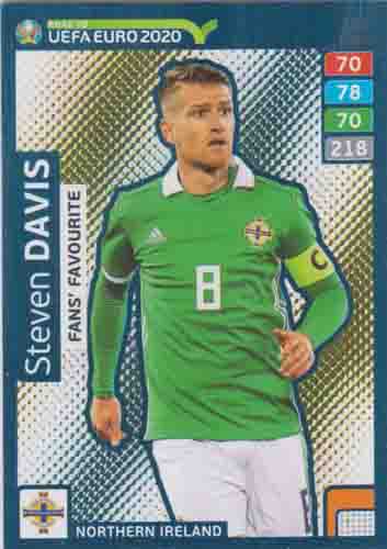Adrenalyn XL Road to UEFA EURO 2020 #261 Steven Davis (Northern Ireland)