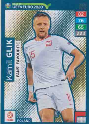 Adrenalyn XL Road to UEFA EURO 2020 #265 Kamil Glik (Poland)