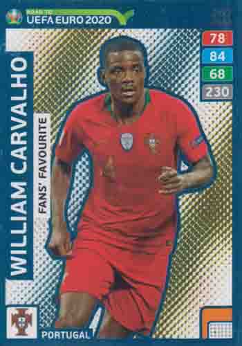 Adrenalyn XL Road to UEFA EURO 2020 #267 William Carvalho (Portugal)