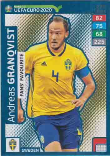 Adrenalyn XL Road to UEFA EURO 2020 #275 Andreas Granqvist (Sweden)