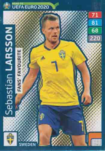 Adrenalyn XL Road to UEFA EURO 2020 #276 Sebastian Larsson (Sweden)
