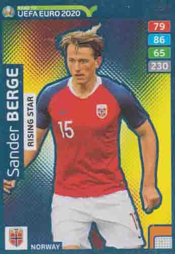 Adrenalyn XL Road to UEFA EURO 2020 #290 Sander Berge (Norway)