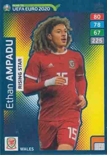 Adrenalyn XL Road to UEFA EURO 2020 #296 Ethan Ampadu (Wales)