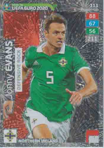 Adrenalyn XL Road to UEFA EURO 2020 #311 Jonny Evans (Northern Ireland)
