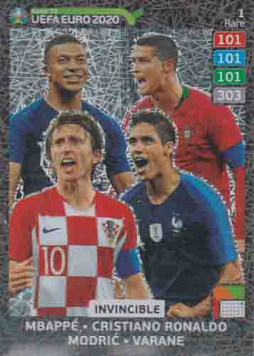 Adrenalyn XL Road to UEFA EURO 2020 #001 Mbappé, Ronaldo, Modrić, Varane