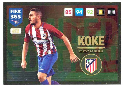 FIFA 365 2016-17 UPDATE Koke, Panini Adrenalyn