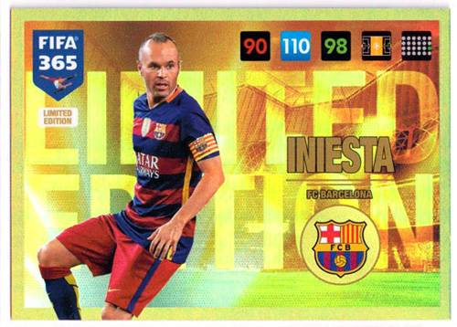 FIFA 365 2016-17 Iniesta, Panini Adrenalyn
