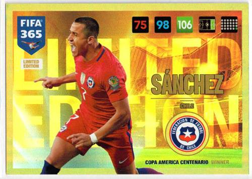 FIFA 365 2016-17 Sánchez, Panini Adrenalyn