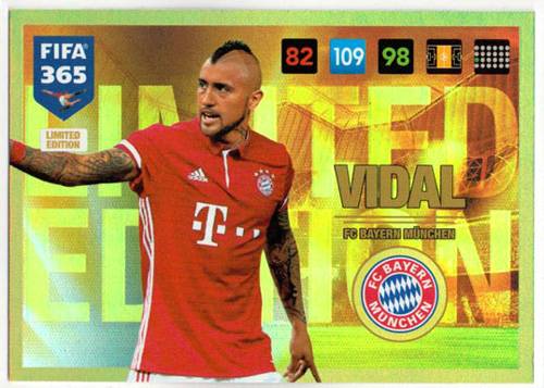 FIFA 365 2016-17 Vidal, Panini Adrenalyn