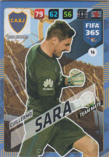 Adrenalyn FIFA 365 2018 016 Guillermo Sara, Boca Juniors