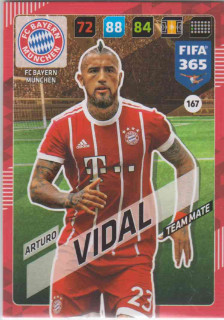 Adrenalyn FIFA 365 2018 167 Arturo Vidal, FC Bayern München