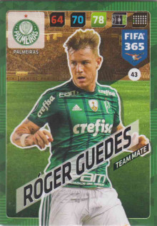 Adrenalyn FIFA 365 2018 043 Róger Guedes, Palmeiras